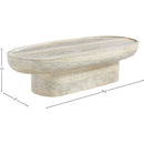 Meridian Tivoli Travertine Concrete Indoor/Outdoor Coffee Table IMAGE 8