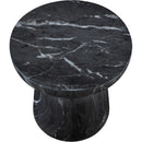 Meridian Avellino Black Marble Finish Concrete End Table IMAGE 5