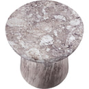 Meridian Avellino Brown Marble Finish Concrete End Table IMAGE 5