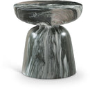 Meridian Avellino Green Marble Finish Concrete End Table IMAGE 1