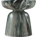 Meridian Avellino Green Marble Finish Concrete End Table IMAGE 4