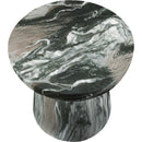 Meridian Avellino Green Marble Finish Concrete End Table IMAGE 5
