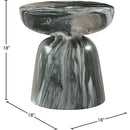 Meridian Avellino Green Marble Finish Concrete End Table IMAGE 6