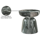 Meridian Avellino Green Marble Finish Concrete End Table IMAGE 7
