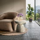 Meridian Avellino Travertine Travertine Finish Concrete End Table IMAGE 3