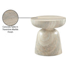 Meridian Avellino Travertine Travertine Finish Concrete End Table IMAGE 7