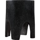 Meridian Foligno Black Marble Finish Concrete End Table IMAGE 4