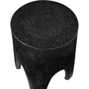 Meridian Foligno Black Marble Finish Concrete End Table IMAGE 6