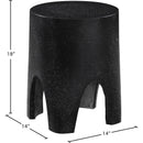 Meridian Foligno Black Marble Finish Concrete End Table IMAGE 7