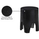 Meridian Foligno Black Marble Finish Concrete End Table IMAGE 8