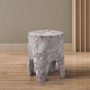 Meridian Foligno Brown Marble Finish Concrete End Table IMAGE 3