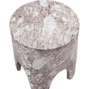 Meridian Foligno Brown Marble Finish Concrete End Table IMAGE 6