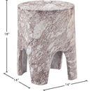 Meridian Foligno Brown Marble Finish Concrete End Table IMAGE 7