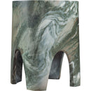 Meridian Foligno Green Marble Finish Concrete End Table IMAGE 4
