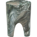 Meridian Foligno Green Marble Finish Concrete End Table IMAGE 5