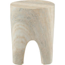 Meridian Foligno Travertine Travertine Finish Concrete End Table IMAGE 5