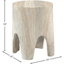 Meridian Foligno Travertine Travertine Finish Concrete End Table IMAGE 7