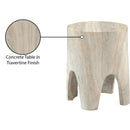 Meridian Foligno Travertine Travertine Finish Concrete End Table IMAGE 8