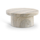 Meridian Legatto Travertine Travertine Finish Concrete Coffee Table IMAGE 1