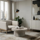 Meridian Legatto Travertine Travertine Finish Concrete Coffee Table IMAGE 2