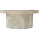 Meridian Legatto Travertine Travertine Finish Concrete Coffee Table IMAGE 4