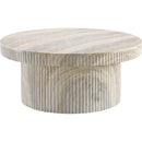 Meridian Legatto Travertine Travertine Finish Concrete Coffee Table IMAGE 5
