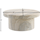 Meridian Legatto Travertine Travertine Finish Concrete Coffee Table IMAGE 7