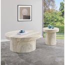 Meridian Legatto Travertine Travertine Finish Concrete Coffee Table IMAGE 9