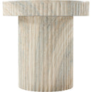 Meridian Legatto Travertine Travertine Finish Concrete End Table IMAGE 4