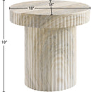 Meridian Legatto Travertine Travertine Finish Concrete End Table IMAGE 7