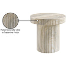 Meridian Legatto Travertine Travertine Finish Concrete End Table IMAGE 8