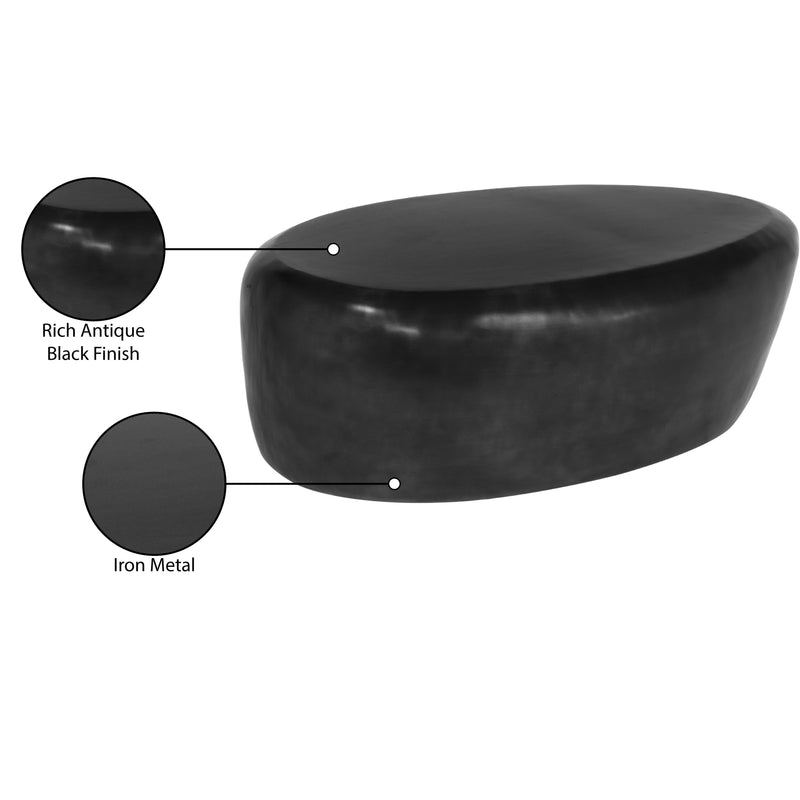 Meridian Capsule Black Aluminum Coffee Table IMAGE 7