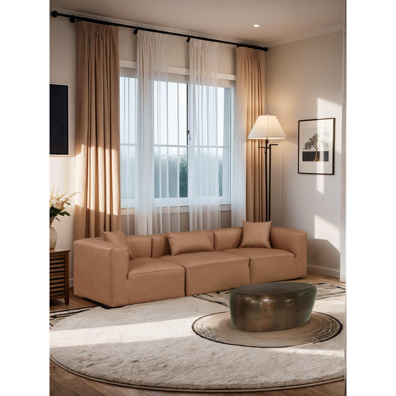 Meridian Capsule Brown Aluminum Coffee Table IMAGE 2