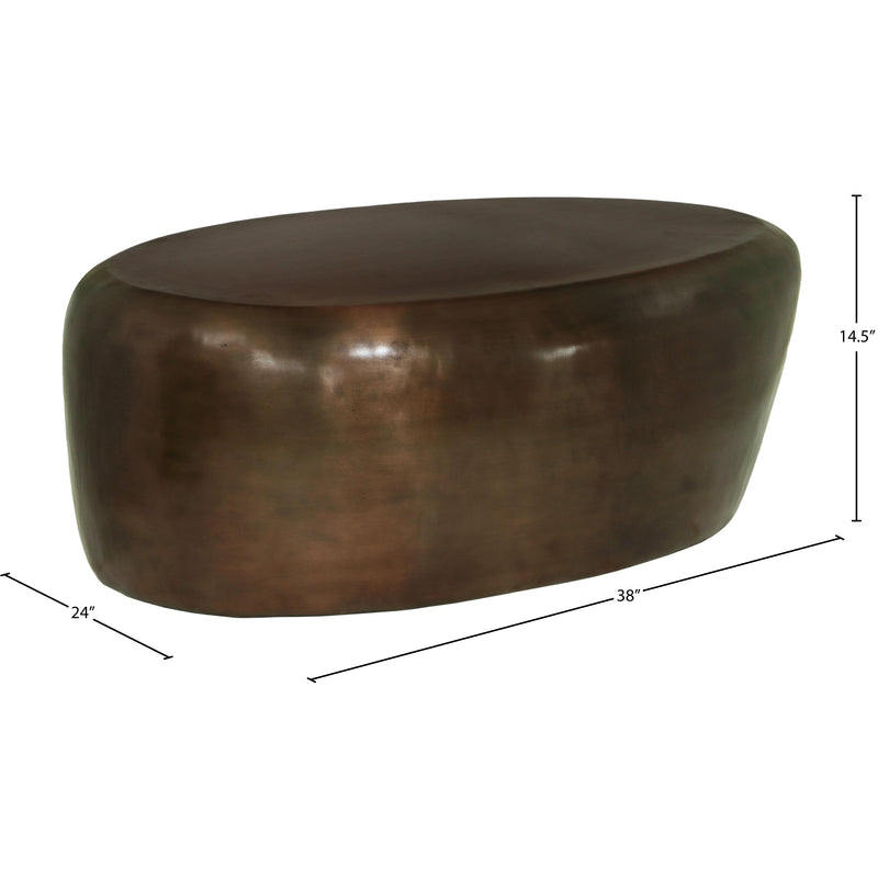 Meridian Capsule Brown Aluminum Coffee Table IMAGE 6