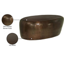 Meridian Capsule Brown Aluminum Coffee Table IMAGE 7