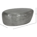 Meridian Capsule Silver Aluminum Coffee Table IMAGE 6