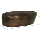 Meridian Capsule Brown Aluminum Coffee Table IMAGE 6