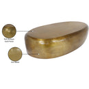 Meridian Capsule Gold Aluminum Coffee Table IMAGE 7