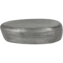 Meridian Capsule Silver Aluminum Coffee Table IMAGE 3