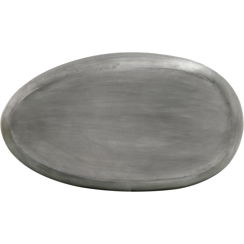 Meridian Capsule Silver Aluminum Coffee Table IMAGE 4