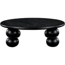  Meridian Kelvin Black Solid Wood And Oak Veneer Coffee Table IMAGE 5