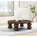  Meridian Kelvin Brown Solid Wood And Oak Veneer Coffee Table IMAGE 2