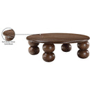  Meridian Kelvin Brown Solid Wood And Oak Veneer Coffee Table IMAGE 7