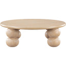  Meridian Kelvin Natural Solid Wood And Oak Veneer Coffee Table IMAGE 5