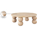  Meridian Kelvin Natural Solid Wood And Oak Veneer Coffee Table IMAGE 7