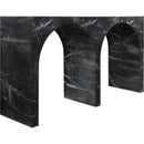 Meridian Faenza Black Marble Finish Console Table IMAGE 4