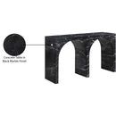 Meridian Faenza Black Marble Finish Console Table IMAGE 7