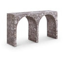 Meridian Faenza Brown Marble Finish Console Table IMAGE 1