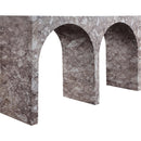 Meridian Faenza Brown Marble Finish Console Table IMAGE 4