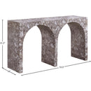 Meridian Faenza Brown Marble Finish Console Table IMAGE 6